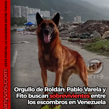 Pablo Varela y Fito, el binomio K9 de Bomberos Voluntarios de Roldán que participa del rescate en Venezuela