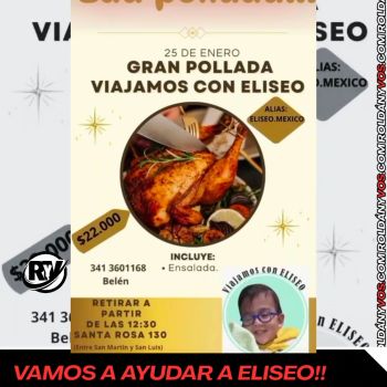 Segunda Pollada para ayudar a Eliseo!! Sumate!