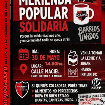 LA FILIAL DE NEWELL’S EN ROLDÁN ORGANIZA UNA GRAN JORNADA SOLIDARIA