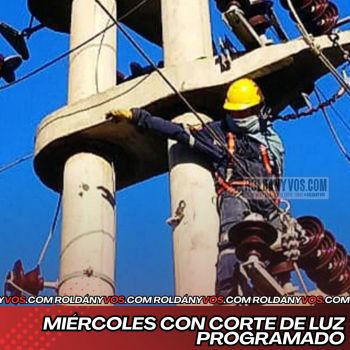 Corte de luz programado para el Miércoles 