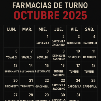 Farmacias de Turno en Octubre 2025