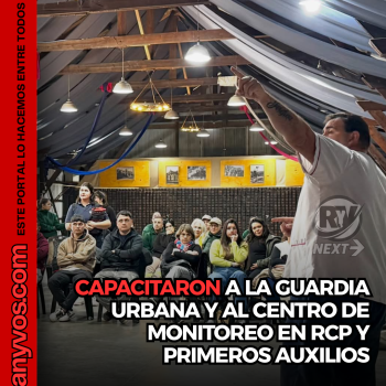 Roldán: capacitaron a la Guardia Urbana y al Centro de Monitoreo en RCP, maniobra de Heimlich y uso del DEA
