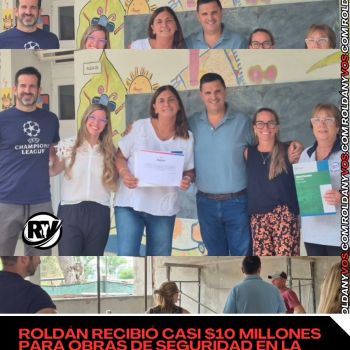 Roldán recibió casi $10 millones para obras de seguridad en la Escuela N.º 1399
