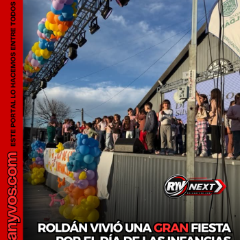 Roldán celebró el Día de las Infancias con una tarde llena de juegos, sorteos y alegría