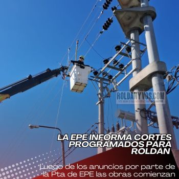 Corte de luz para el Martes 13 en Roldán 