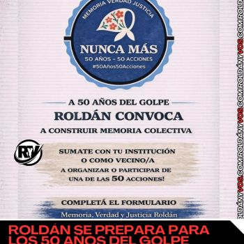 Roldán prepara su acto por los 50 años del Golpe Militar