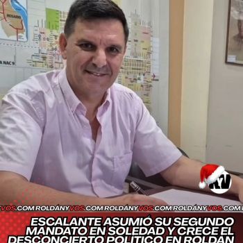 Escalante asumió su segundo mandato en soledad en su despacho 