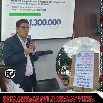 Santa Fe presentó oferta salarial docente: Goity aseguró que “ningún maestro cobrará menos de $1.300.000” y hubo cruces en redes