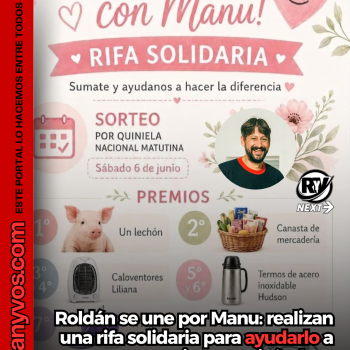 Roldán se une por Manu: realizan una rifa solidaria para ayudarlo a seguir comunicándose