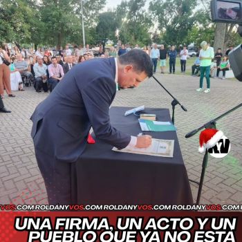 "Una firma, un acto y un pueblo que ya no está" por Nahuel Perez