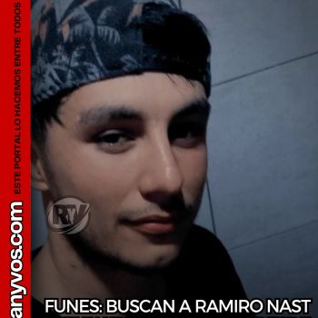 Buscan a Ramiro Nast en Funes: tiene 23 años y no saben nada de él desde el viernes