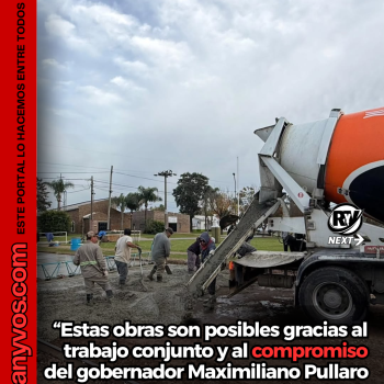 Continúan las obras de pavimentación en distintos sectores de Roldán