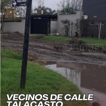 Vecinos de calle Talacasto reclaman por el estado de la obra y el abandono tras la pavimentación