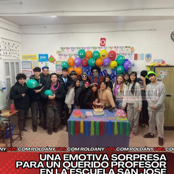Una emotiva sorpresa para un querido profesor en la Escuela San José Obrero