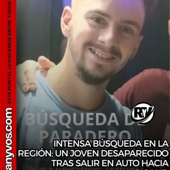 Intensa búsqueda en Santa Fe: buscan a un joven de 23 años que desapareció tras salir en auto desde Bigand