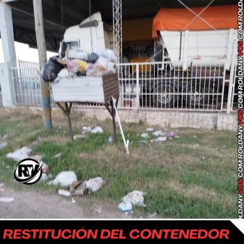 Vecinos de Oroño y Ruta 9 reclaman la restitución del contenedor y la recolección urgente de residuos