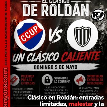 Clásico en Roldán con polémica: limitan entradas para visitantes y crece el malestar