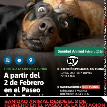 Desde el 2 de febrero comienza un nuevo operativo de Sanidad Animal en Roldán