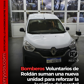 Bomberos Voluntarios de Roldán suman una nueva Renault Kangoo para logística y traslado de personal