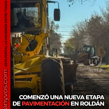 Roldán: comenzó una nueva etapa del Plan Integral de Pavimentación sobre calle Santa Rosa