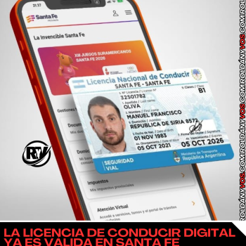 LA LICENCIA DE CONDUCIR DIGITAL YA ES VÁLIDA EN SANTA FE