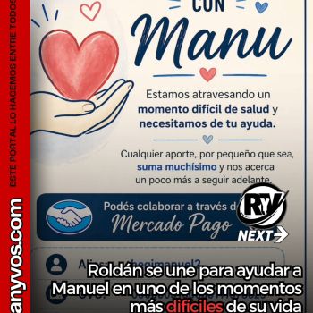 Roldán se une para ayudar a Manuel Hegi, trabajador de la Escuela N° 1402 diagnosticado con ELA