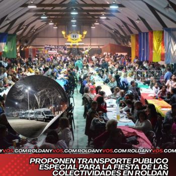 Proponen transporte público especial para la Fiesta de las Colectividades en Roldán