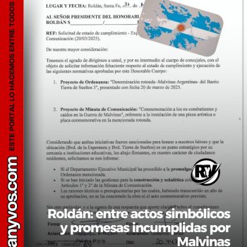 Roldán: entre actos simbólicos y promesas incumplidas por Malvinas