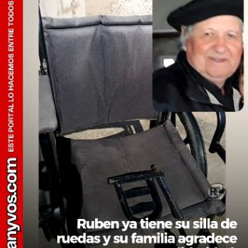 Un gran Gesto de Todos! Don Ruben ya tiene su sillas de Ruedas!