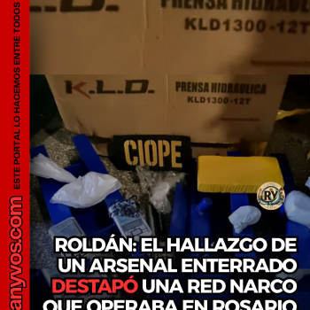 ROLDÁN: EL HALLAZGO DE UN ARSENAL ENTERRADO DESTAPÓ UNA RED NARCO QUE OPERABA EN ROSARIO