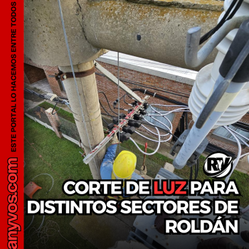 CORTE PROGRAMADO DE ENERGÍA EN ROLDÁN PARA ESTE MARTES