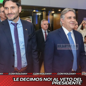 "Le decimos No al veto del Presidente" Pullaro y Llaryora juntos en Rosario