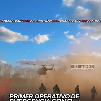 El helicóptero Sanitario realizó el primer operativo en Roldán 
