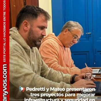 Pedretti y Mateo presentaron tres proyectos para mejorar la infraestructura y la seguridad en la ciudad