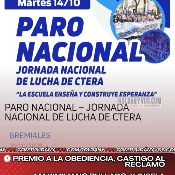 El gobierno provincial dice que las escuelas estarán abiertas el próximo Martes a pesar del Paro