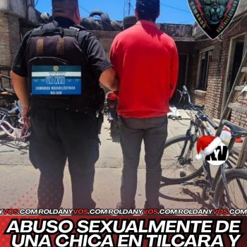 Abusó sexualmente de una chica en la vía pública en calle Tilcara y A012, fue detenido