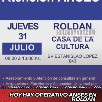 Hoy llega el operativo Anses a Roldán 