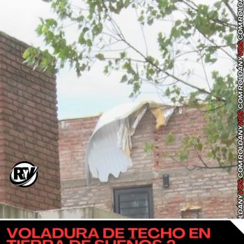 Voladura de techo en Tierra de Sueños 3: intervino Bomberos de Roldán durante la madrugada.