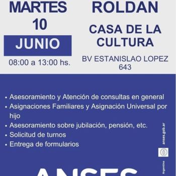 Anses en Roldán,  que días estarán en la ciudad?