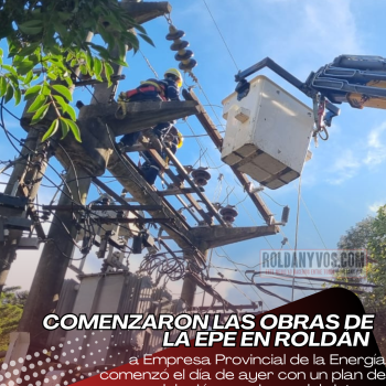 Comenzaron los trabajos de remodelación del sistema eléctrico en Roldán