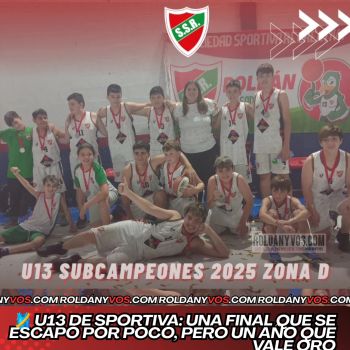 Los Chicos de Básquet de la Sportiva Sub Campeones 