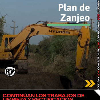 Continúan los trabajos de limpieza y rectificación de desagües en la cuenca del arroyo San Lorenzo. 