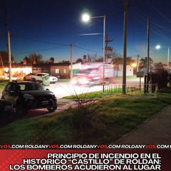 Principio de incendio en el histórico “Castillo” de Roldán: los bomberos acudieron al lugar