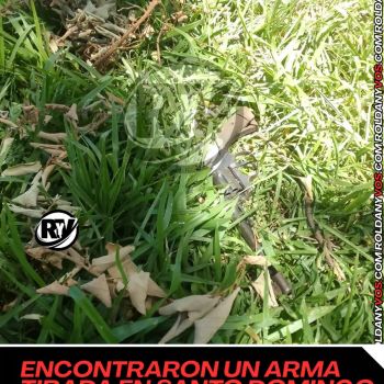Una vecina encontró un arma de fuego tirada en la vía pública en Roldan 