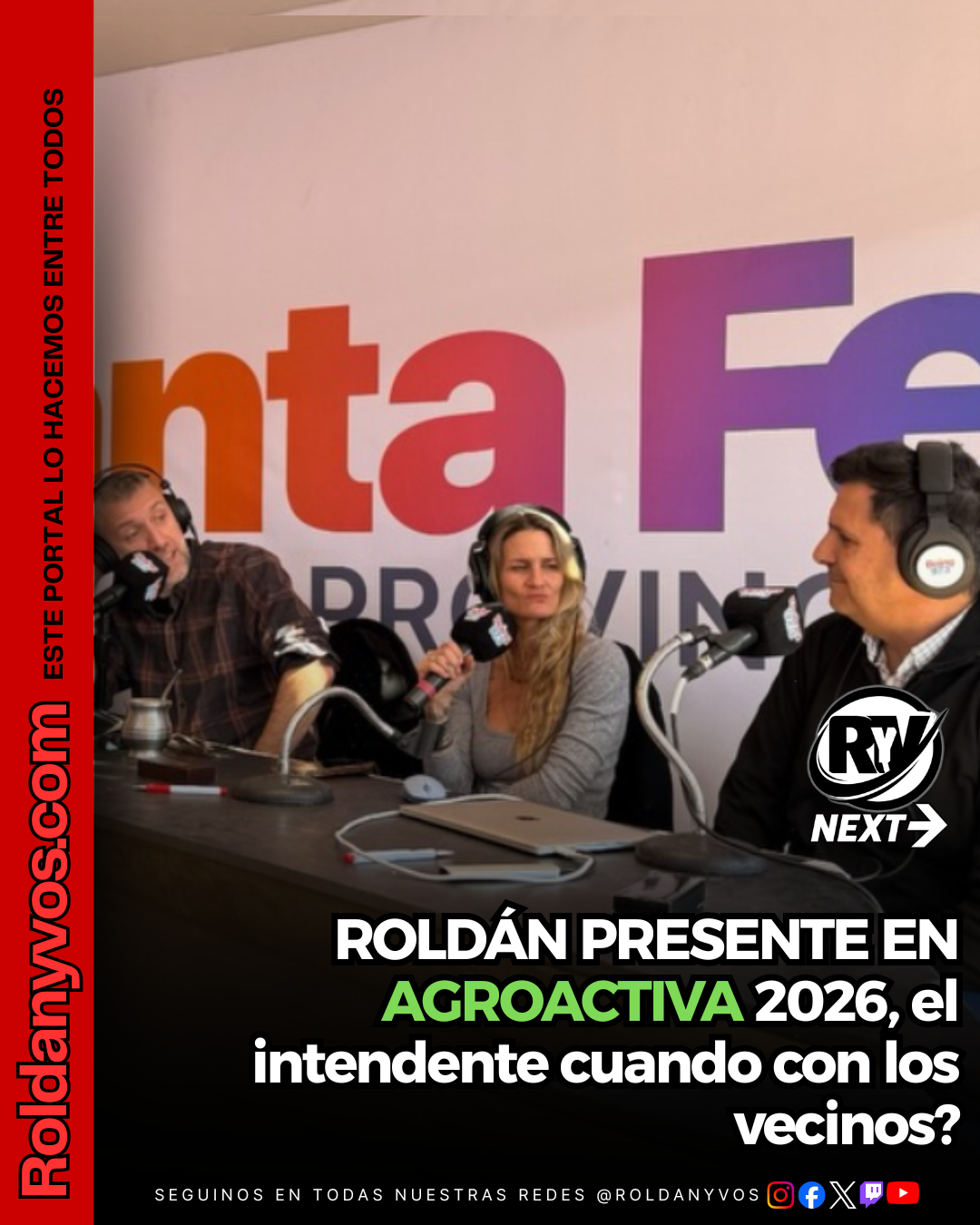 AgroActiva 2026: Escalante acompañó a empresas de Roldán, pero crecen los reclamos por su ausencia en los barrios
